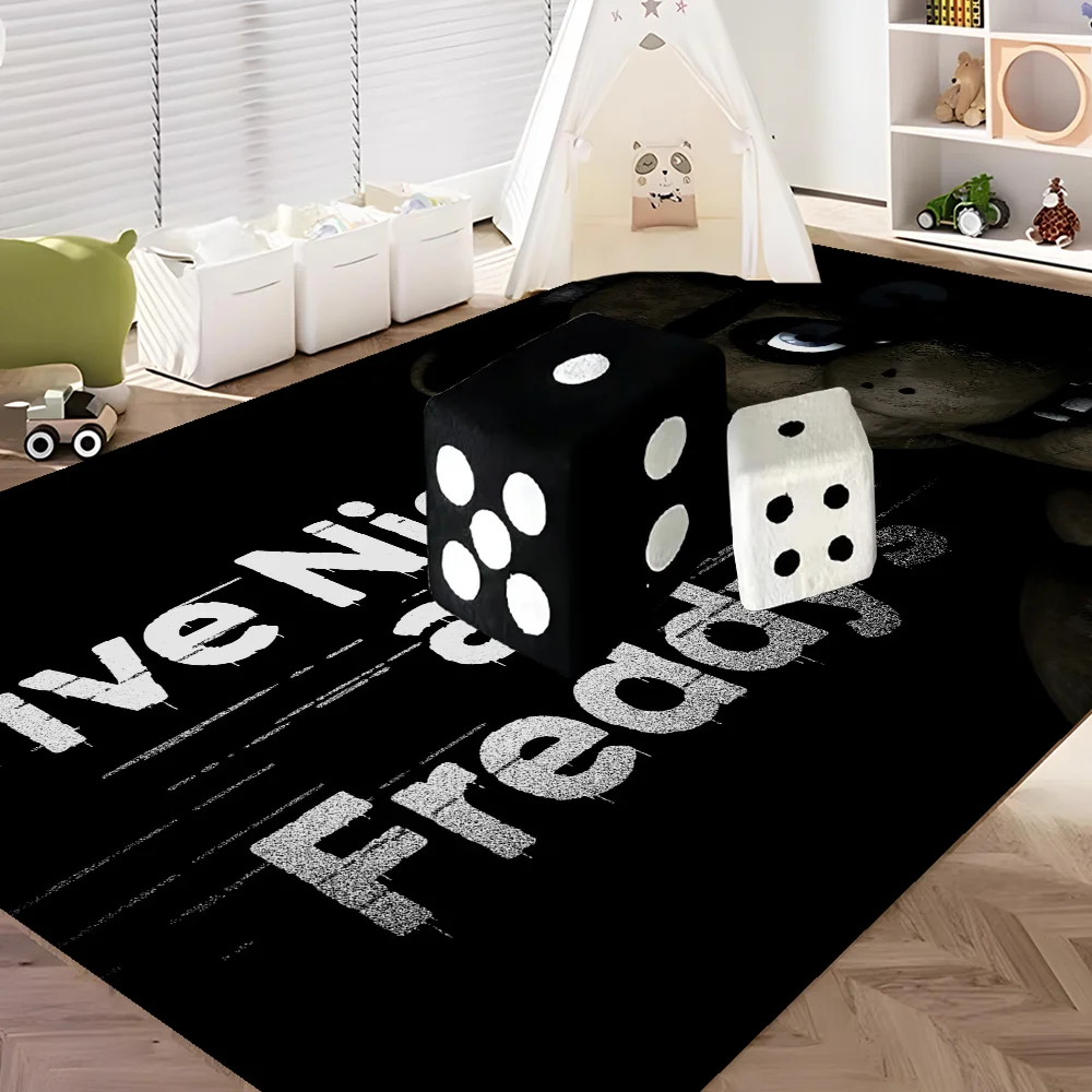FNAF F-Five N-Nights at-Freddys Door Mat Kids Room Bedroom Decoration Balcony Anti-Slip Doormat Living Area Rug