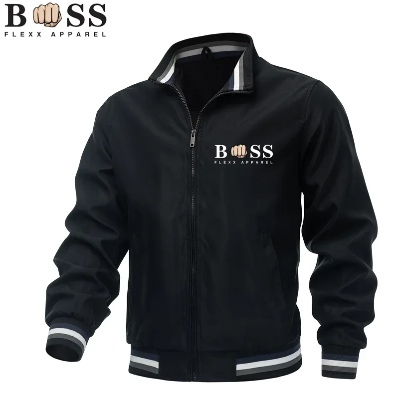 

2023 Men's Business Casual Jacket Newly Released Thin Autumn/Winter Standing Collar Zipper Sports Jacket Men's High Quality Jack