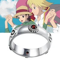 anime howls moving castle ring hayao miyazaki cosplay howl sophie metal adjustable unisex rings jewelry prop accessories gift