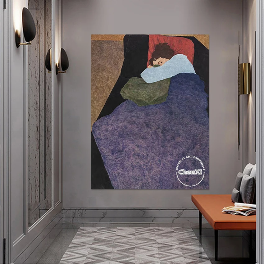 Женская абстрактная картина маслом