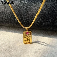 modern jewelry geometric pendant necklace popular design high quality aaa zircon necklace for women accessories