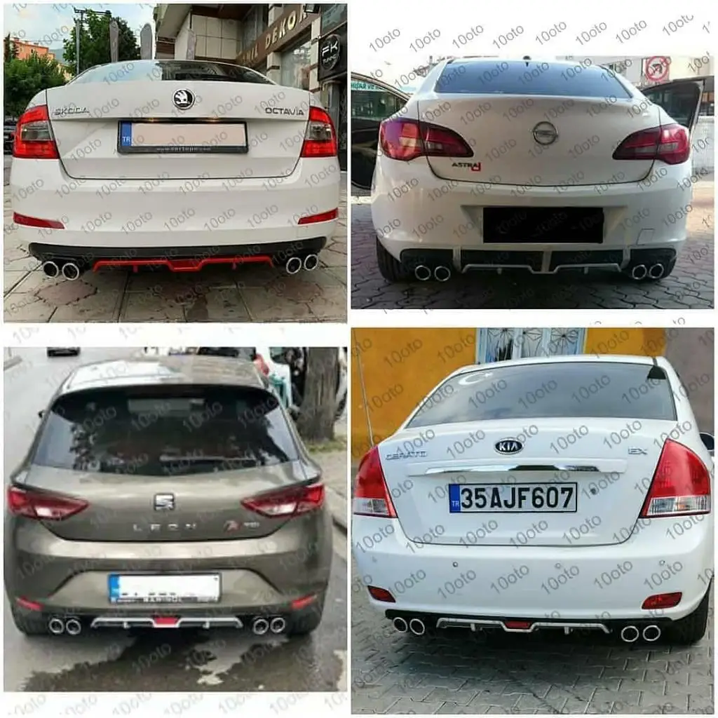 Автомобильный задний бампер шесть спойлеров диффузор для Toyota Auris универсальный