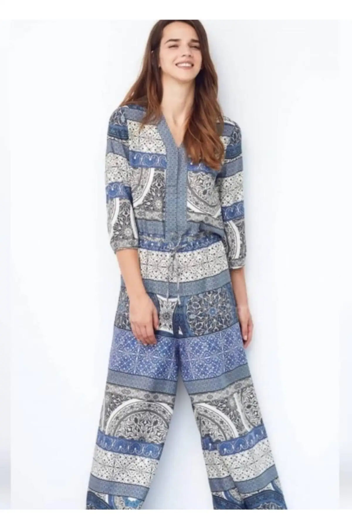 

Women's Overalls Catherine & S Rompers / Three Quarter Sleeve Rompers/Rompers Hot Casual Fashion Jumpsuit