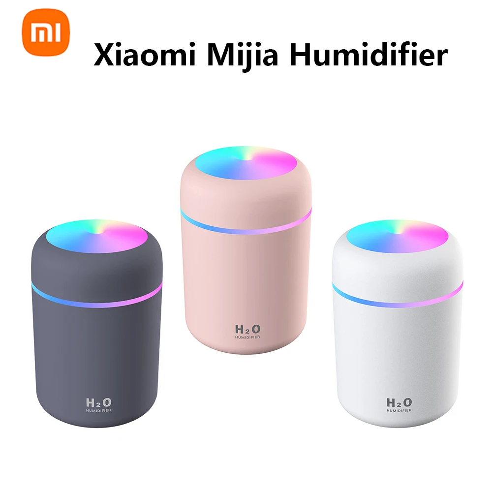 

2022 Xiaomi Portable 300ml Electric Air Humidifier Aroma Oil Diffuser Cool Mist Sprayer with Colorful Night Light for Home Car
