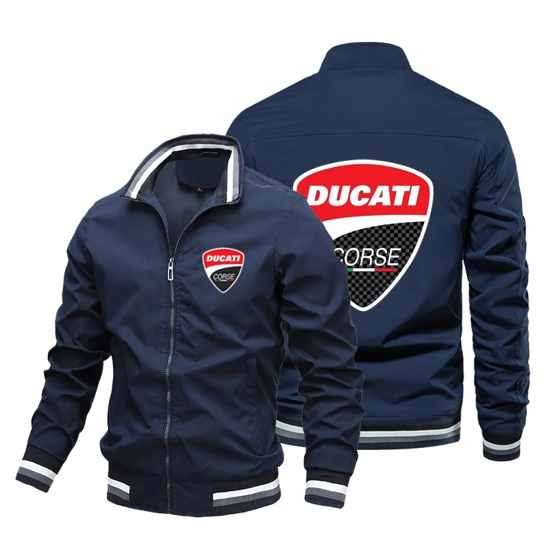 

New Men's Motorcycle Jacket Ducati Logo Print Jacket Casual Trend Baseball Jacket Motorcycle Cross country Men's Bicycle Jacket