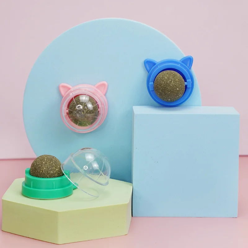 

Catnip Wall Ball Natural Catnip Cat Toys Interactive Removes Hair Balls To Promote Digestion Cat Grass Snacks Funny Pet Supplies
