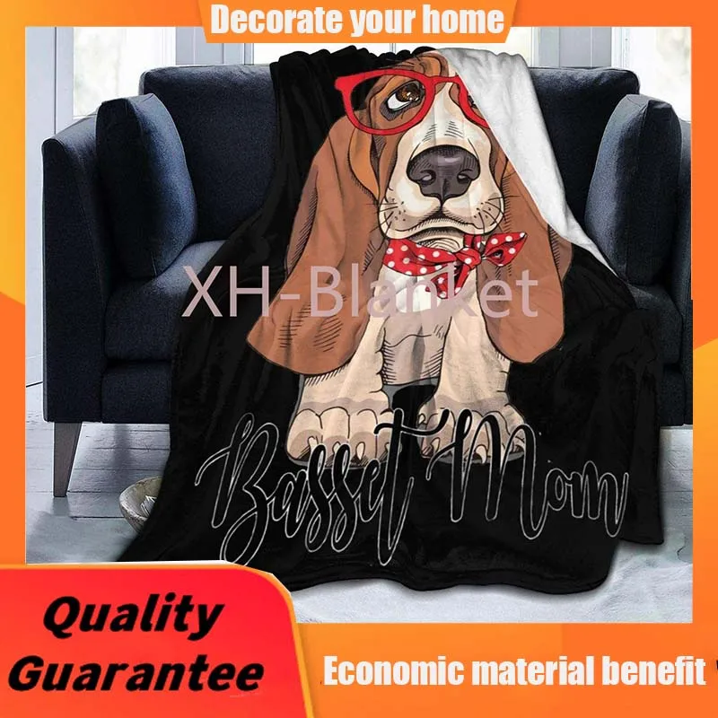

Yulimin Cute Basset Hound Dog Mom Gift Full Fleece Throw Cloak Wearable Blanket Nursery Bedroom Bedding Decor Decorations Queen