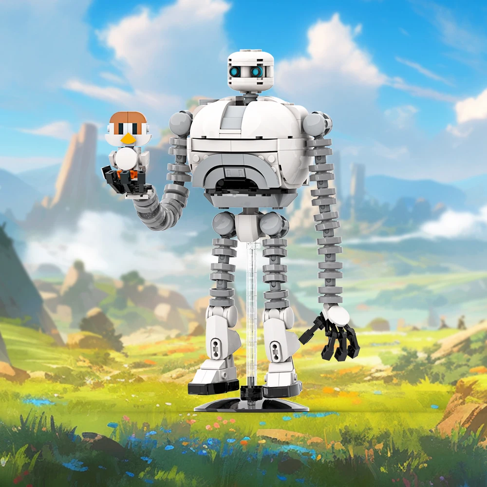 Фото MOC дикий робот, строительные блоки, модель робота из фильма, фигурки Roz and Brightbill, кирпичи, игрушки для сборки своими руками, подарки на день рождения для детей №2