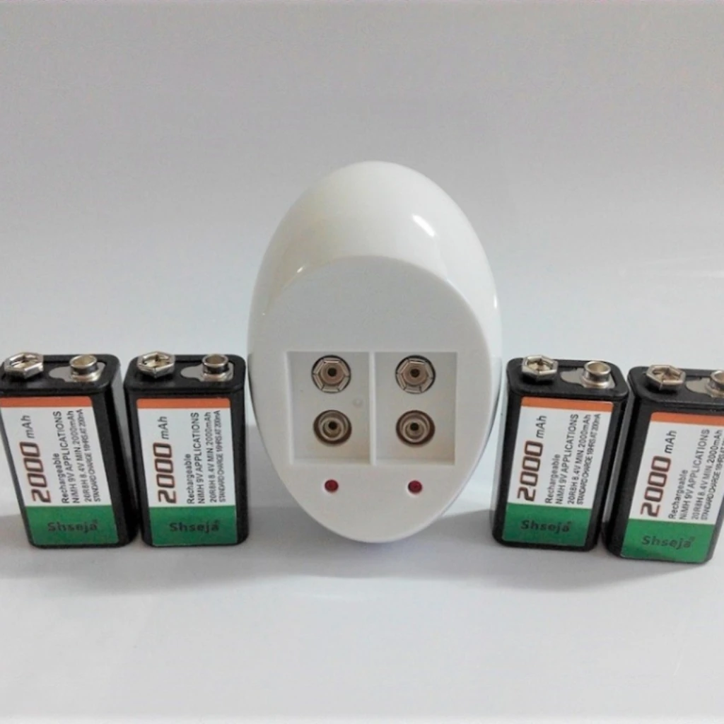 4PCS SHSEJA 9v rechargeable battery large capacity 2000mah 9