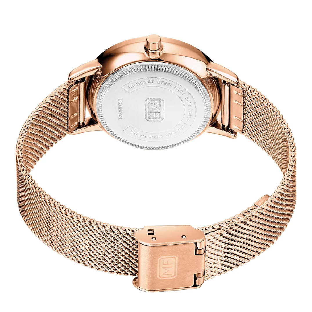 MINI FOCUS Luxury Fashion Women Creative Watch Rhinestones Lady Quartz Watches Waterproof Steel Mesh Band  Wristwatch Girl Reloj enlarge