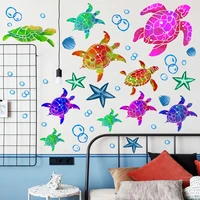 starfish turtle bubble creative wall sticker kindergarten childrens room bedroom decorative sticker pvc