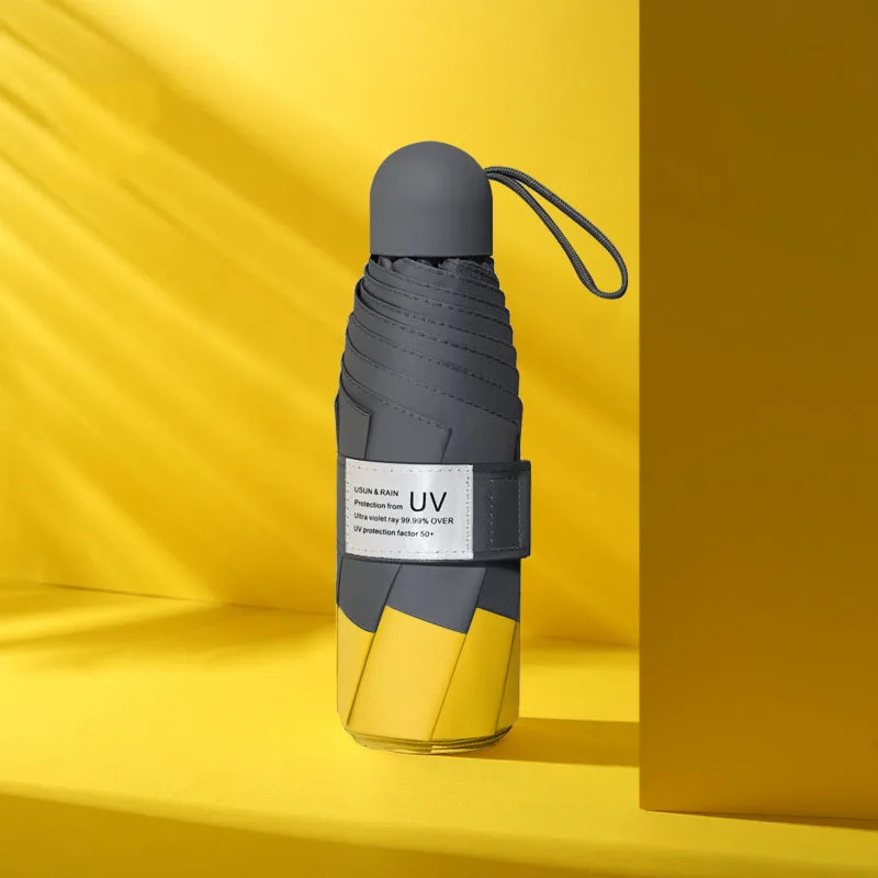 Мини-зонты для леди, складывающиеся в пять раз, 6/8 ребер, солнечный и дождливый двойной складной зонтик, солнцезащитный, устойчивый к ультрафиолетовому излучению, праздничный подарок