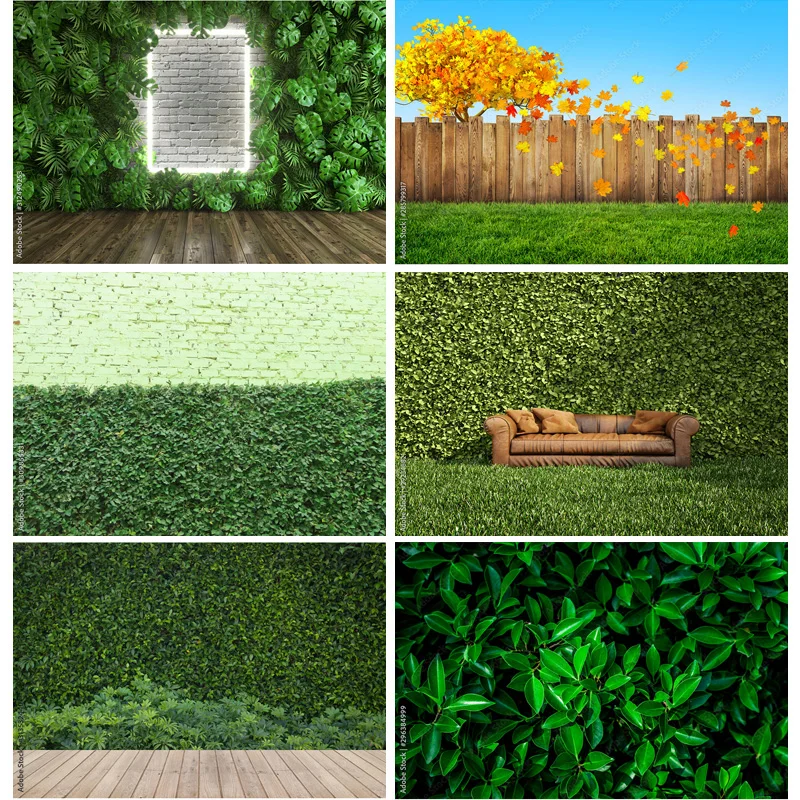 Природный пейзаж Фотография реквизит зеленая трава и голубое небо с белыми