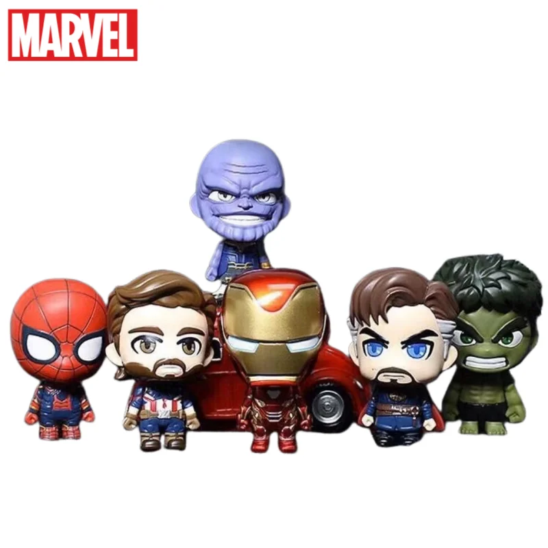 

Marvel Spiderman Hulk Thanos Iron Man Captain America Anime Peripheral Hand-made Blind Box Creative Decoration Surprise Gift Box