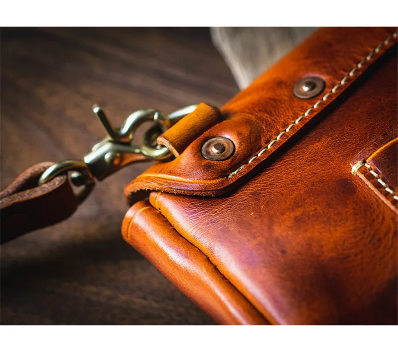 Fashion Retro Luxury Designer Natural genuine Leather Men's Brown Shoulder Bag Daily Outdoor Weekend Hot Sale Messenger Bag Men