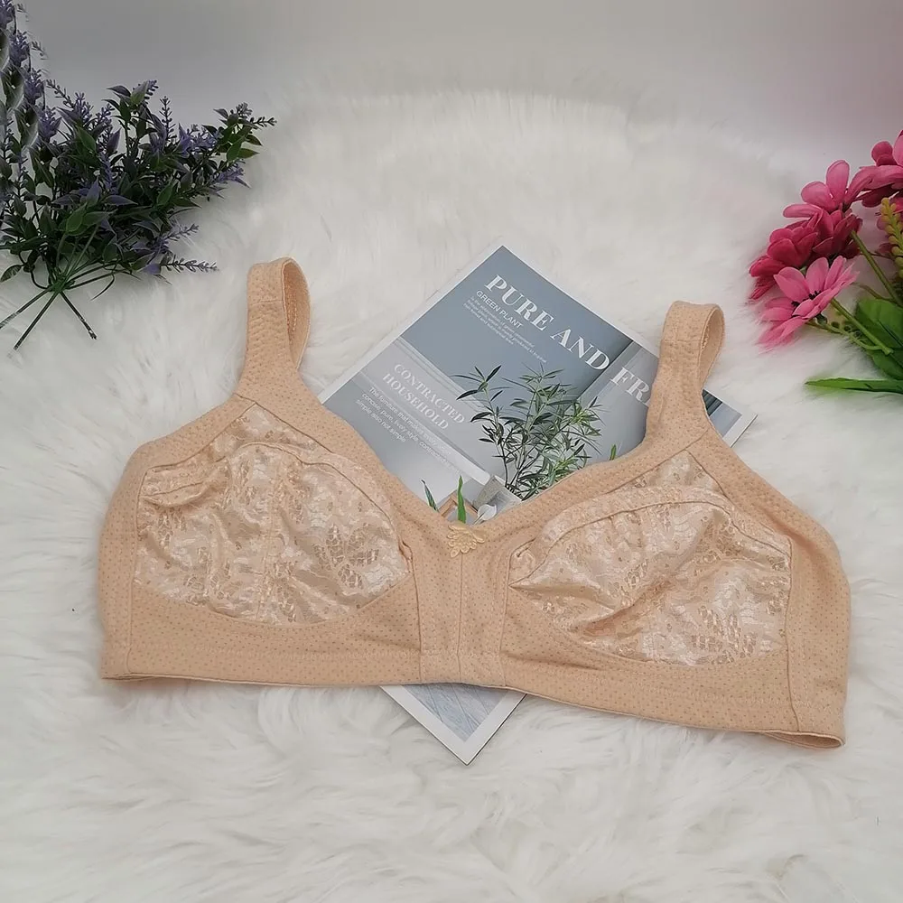 Фото sexy Lace Bra wire free bra for women underwear Seamless Push up bra top plus size 90 95 100 105 110 115 C D E F cup bras C29 №3