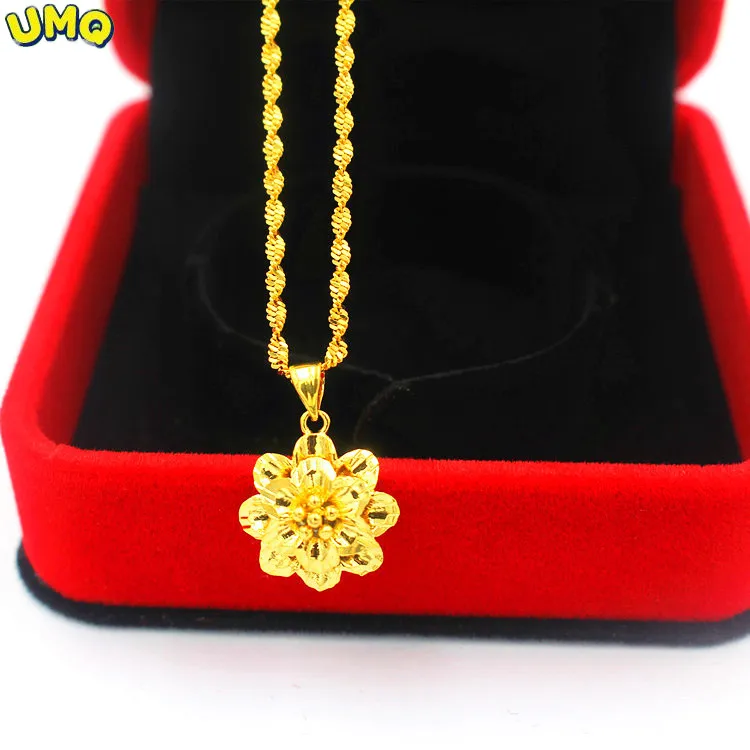 

Euro Vietnam Gold Jewelry Women's Long Lasting Necklace Jewelry Alloy Quality Korean Girlfriend Gift