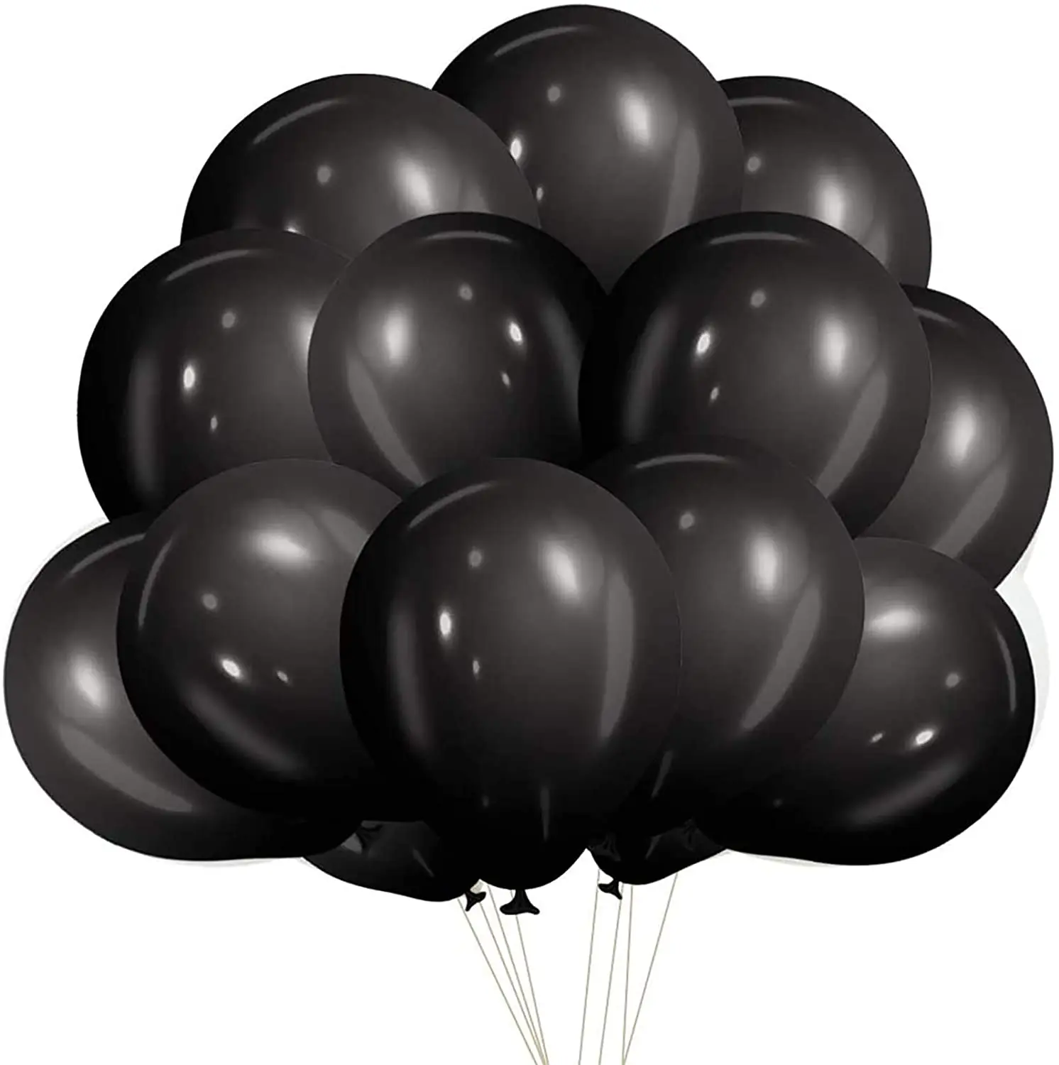 

Черные воздушные шары, 100 шт., 12 дюймов, черные тематические свадебные специальные украшения, декор для дня рождения