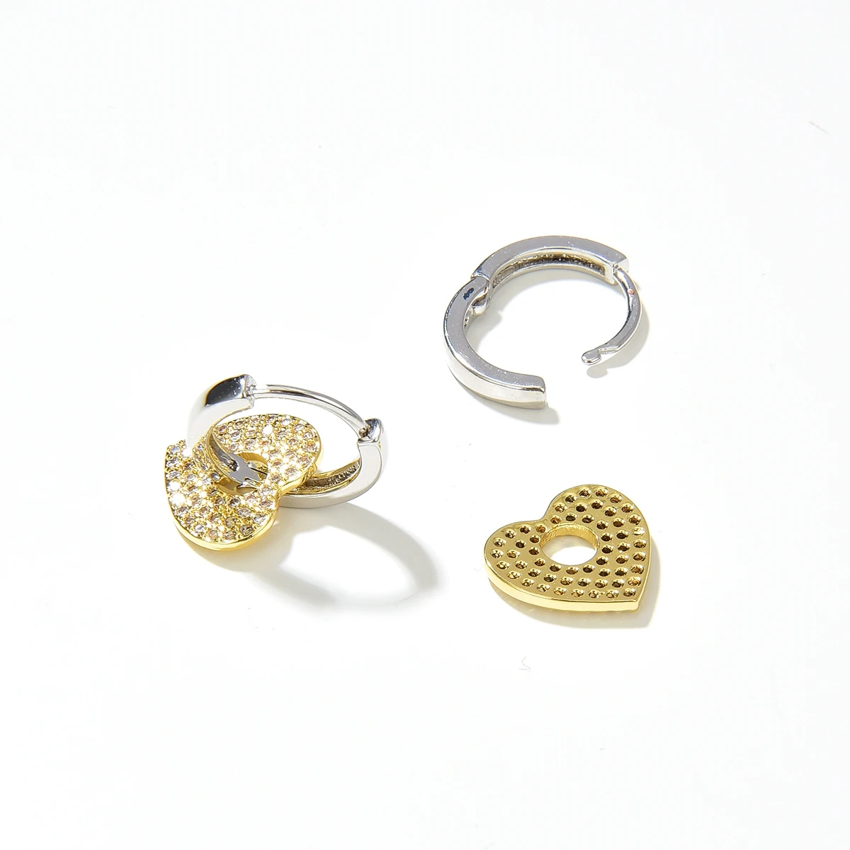 

5Pairs, New Love Heart Star Hoop Earrings Female Fashion Cute Romantic Elegant Jewelry Couple Handmade Gifts