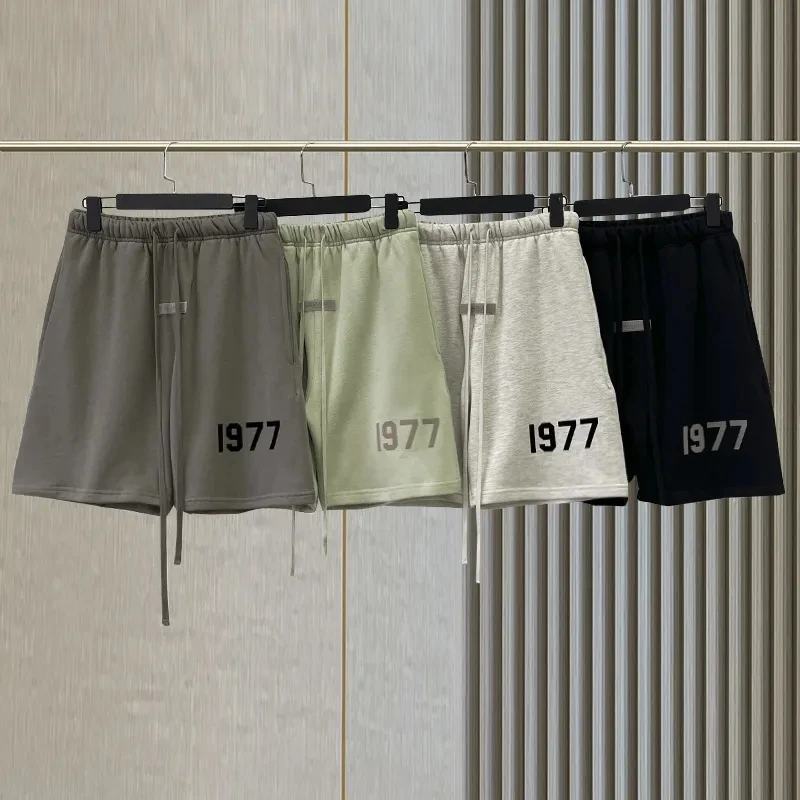 

ESSENTIALS Shorts Men's and women's 1977 Contton casual quarter pants basketball sports gym loose high street cargo short hombre