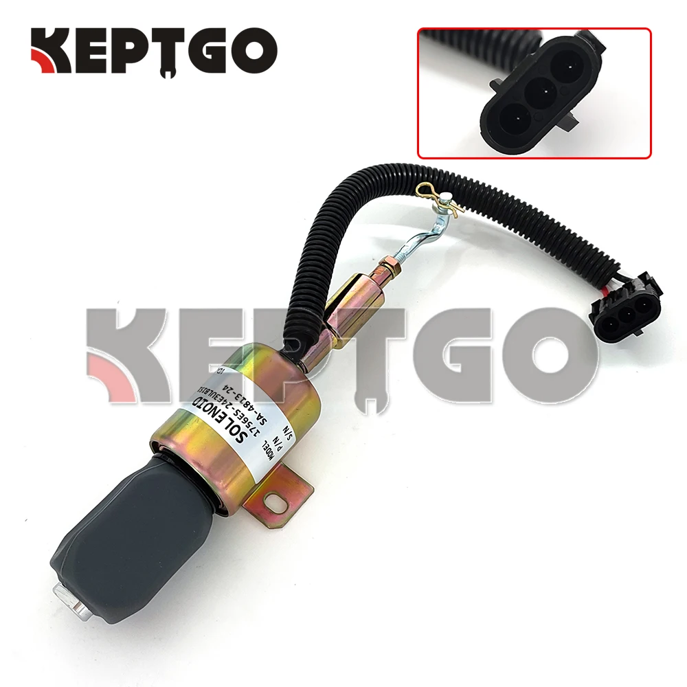 Электромагнитный клапан отключения подачи топлива 24 В SA-4813-24 для Ouman Shangchai 6114 DIESEL