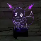 Покемон аниме фигурка Gengar наступление Гастли 3D иллюзия ночник лампа Takara Tomy визуальное освещение лампа Светодиодная детская игрушка в подарок