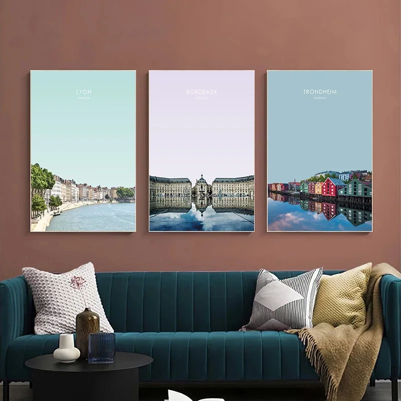 Современный домашний декор печать на холсте абстрактный европейский пейзажный