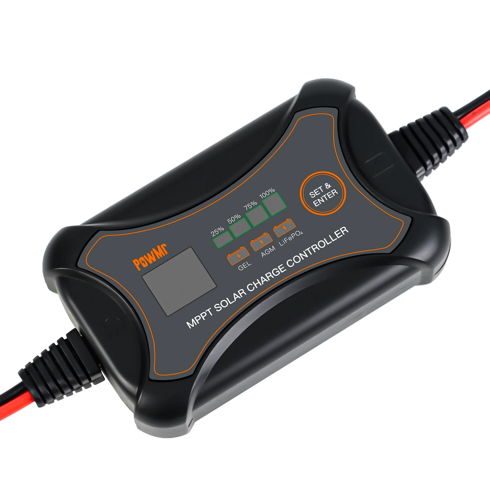 Контроллер заряда солнечной батареи PowMr 10A MPPT 12 В постоянного тока подходит для