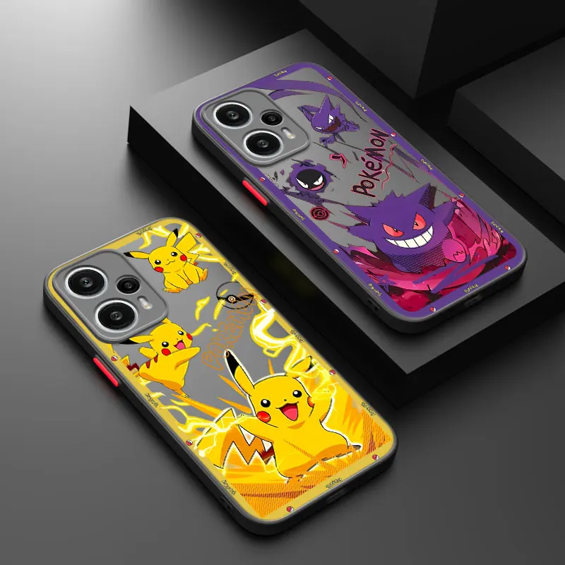 Мультяшный полупрозрачный чехол P-Pikachus для телефона Xiaomi 10T 11T 12T 12X 12S POCO F3 X3 GT X4 NFC M3 M4