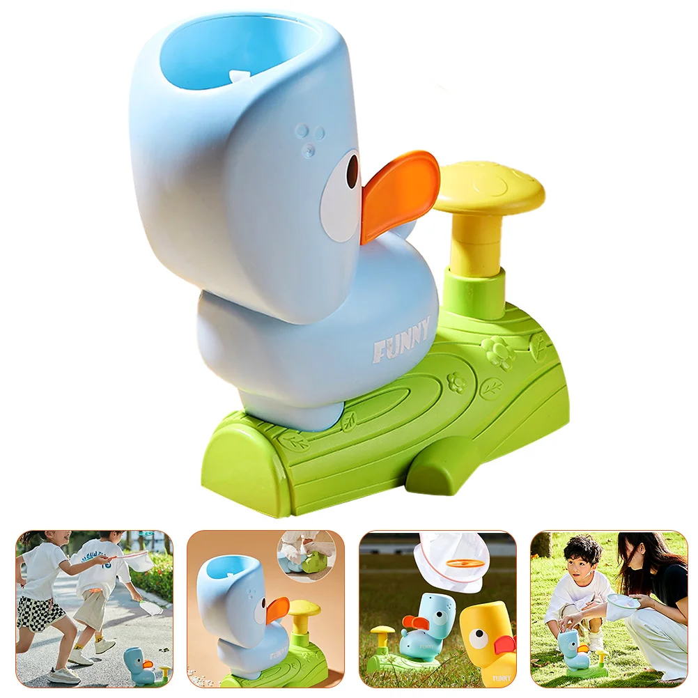 

Flying Toy Disc Saucer Step Launcher Child Outdoor Game Toys Machine Up Catch Interesting Kids Pet Interactive Stem Parent