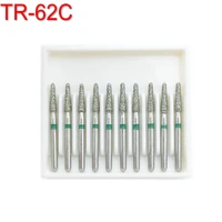 1 box dental supplies diamond burs for high speed handpiece coarse fg 1 6mm tr 62c dentist tool 10pcs
