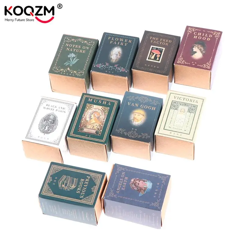 

100pcs/box European Retro Kraft Paper Scrapbooking/Card Making/Journaling Project DIY Diary Decoration Cards