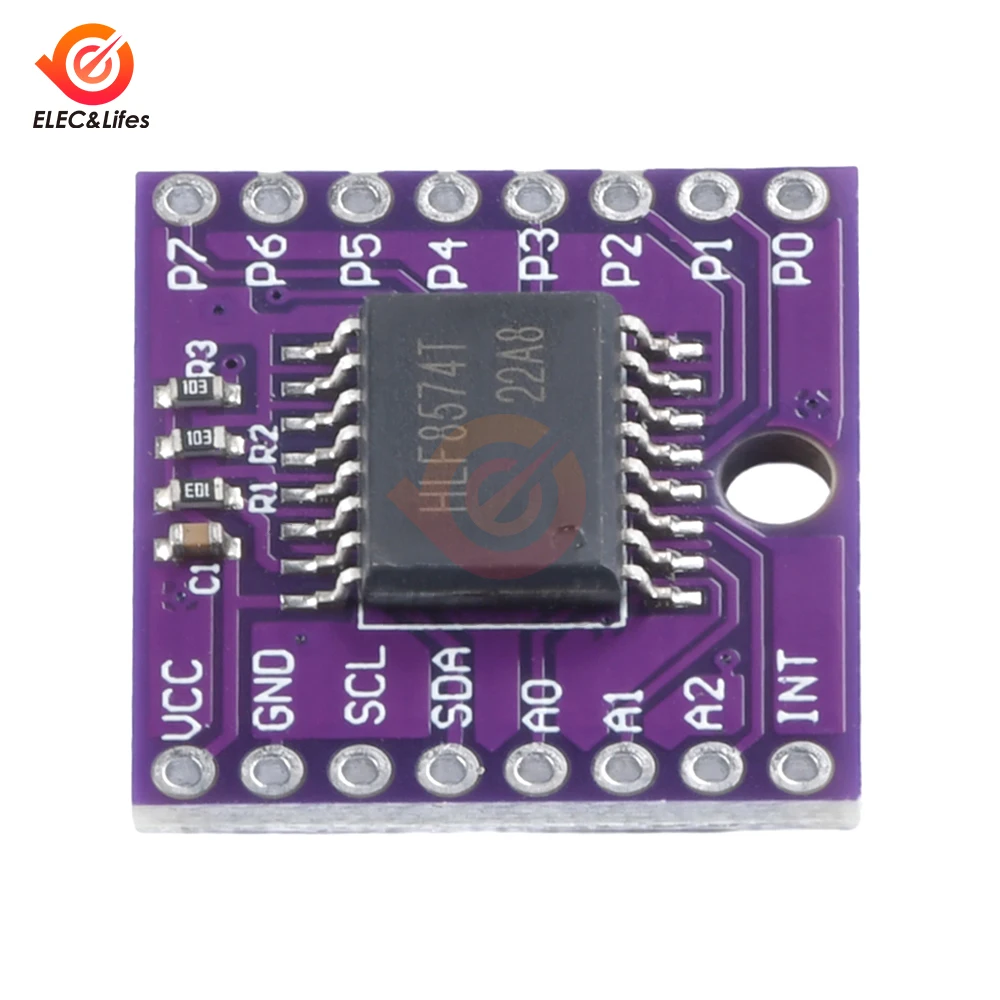 2 5-6 В постоянного тока MCU 8574 PCF8574T Плата адаптера MCU8574 расширения Модуль