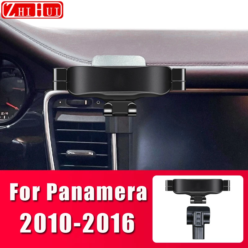 

Car Styling Mobile Phone Holder For Porsche Panamera 2010-2016 Air Vent Mount Bracket Gravity Phone Holder Accessories