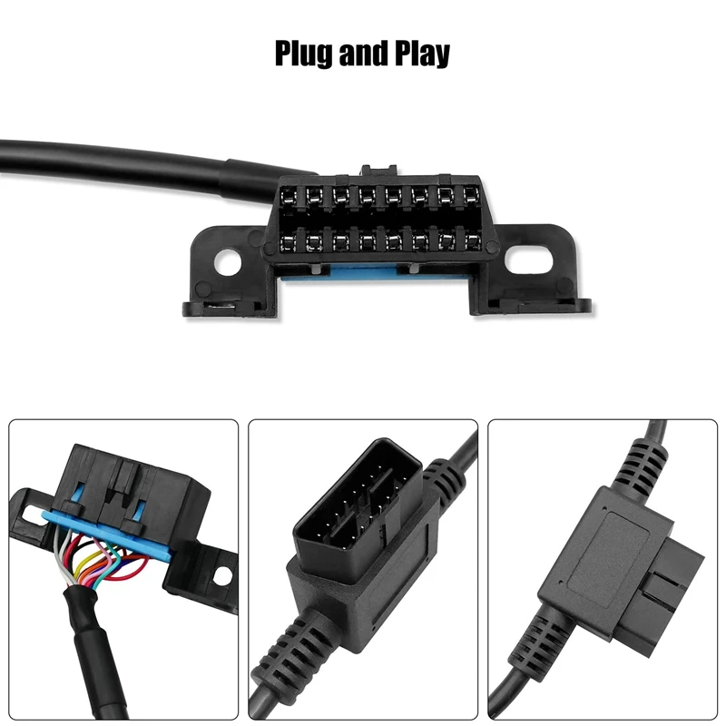 60 см 16 контактов прямоугольный универсальный OBD2 разветвитель Y Открытый кабель