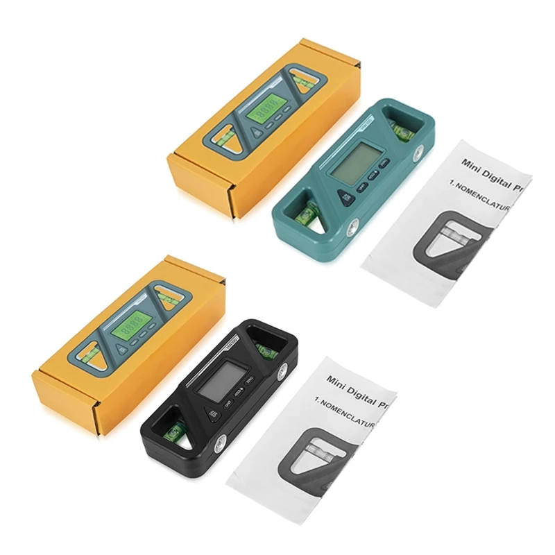 

Compact Inclinometer Digital Inclinometer Angle Finder Gauge Spirit Level Bottom Magnet Data Hold Bright LCD Display 87HB