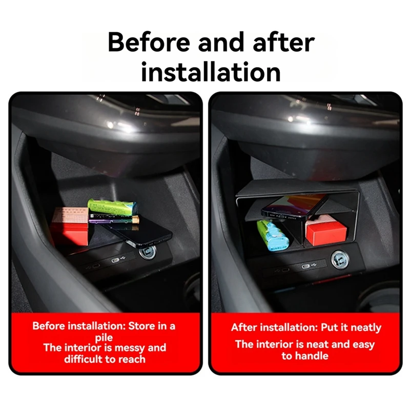 Suitable For Q5/Q4 Etron LHD Central Control Storage Box Car Interior Products