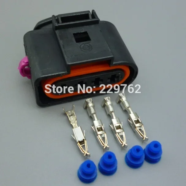 

Shhworldsea 1 комплект 4Pin 1J 0973724 1J 0973824 4-контактный автомобильный водонепроницаемый ремонтный комплект электрического разъема для Audi для VW
