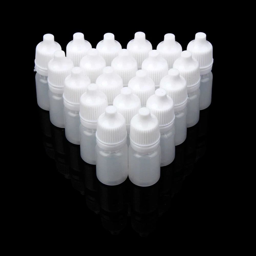 50PCS 3ml/5ml/10ml/15ml/20ml/30ml/50ml Wholesale Empty Plastic Squeezable Dropper Bottles Eye Liquid Dropper Refillable Bottles