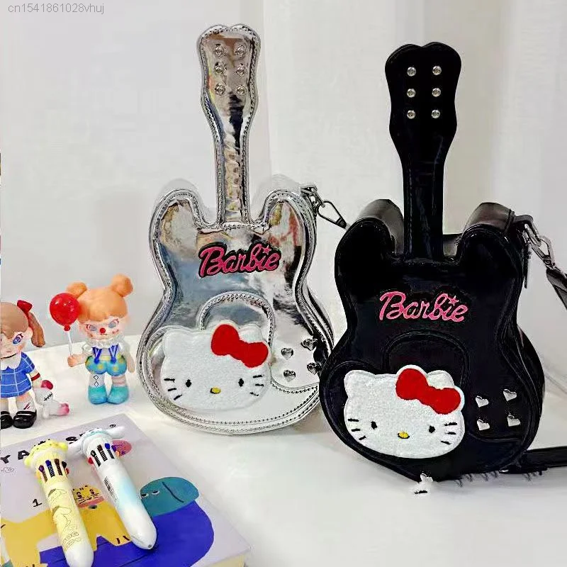 Sanrio Hello Kitty новые сумки через плечо для гитары в стиле хип-хоп Готическая сумка