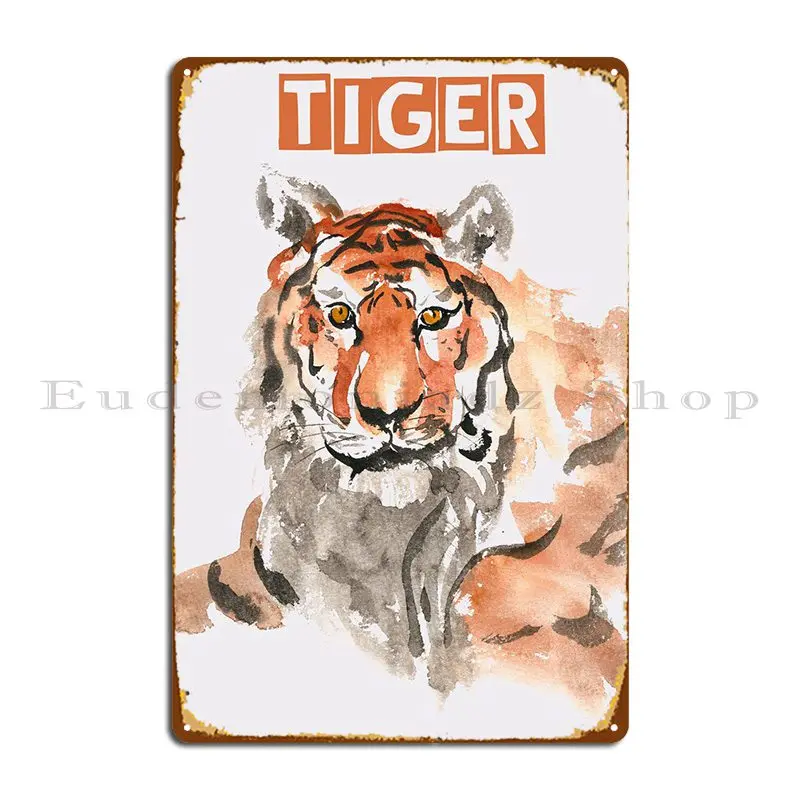 

Tiger Animal Ink Painted Metal Sign Club Party Plaques Cinema Custom Classic Tin Sign Poster