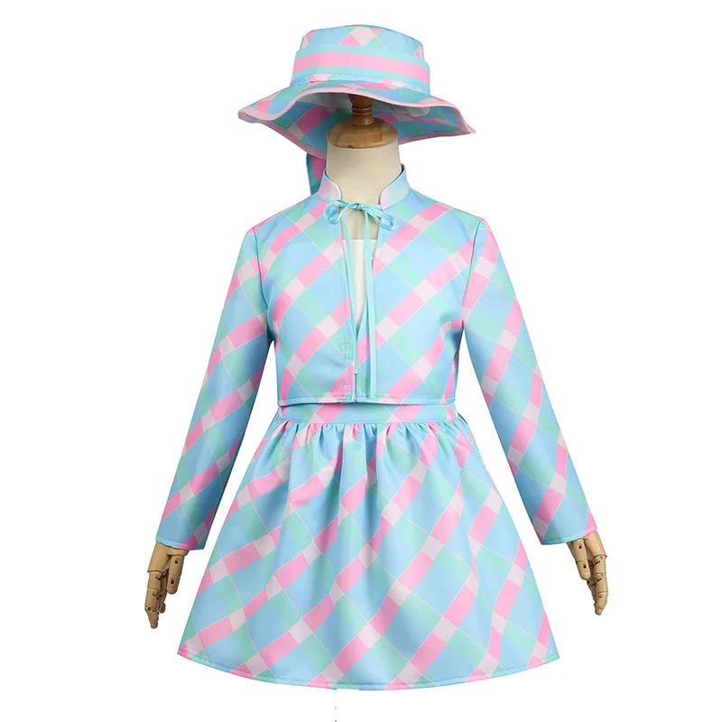 

Margot Robbie Cosplay Costume blue Dress for girl Lolita Uniform Halloween Party