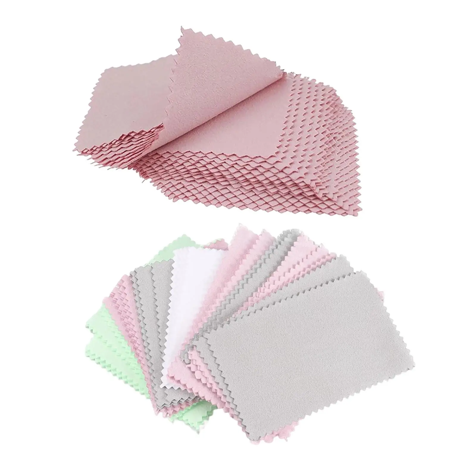 

50 Cleaning ing Cloth , Lightweight Square Fabric Portable 8x8cm Napkins for Rings Earrings