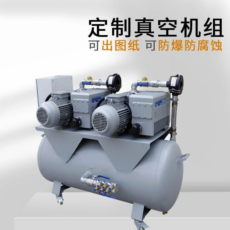 Винтовой вакуумный блок бесмасляный роторный лопастной насос воздушная станция