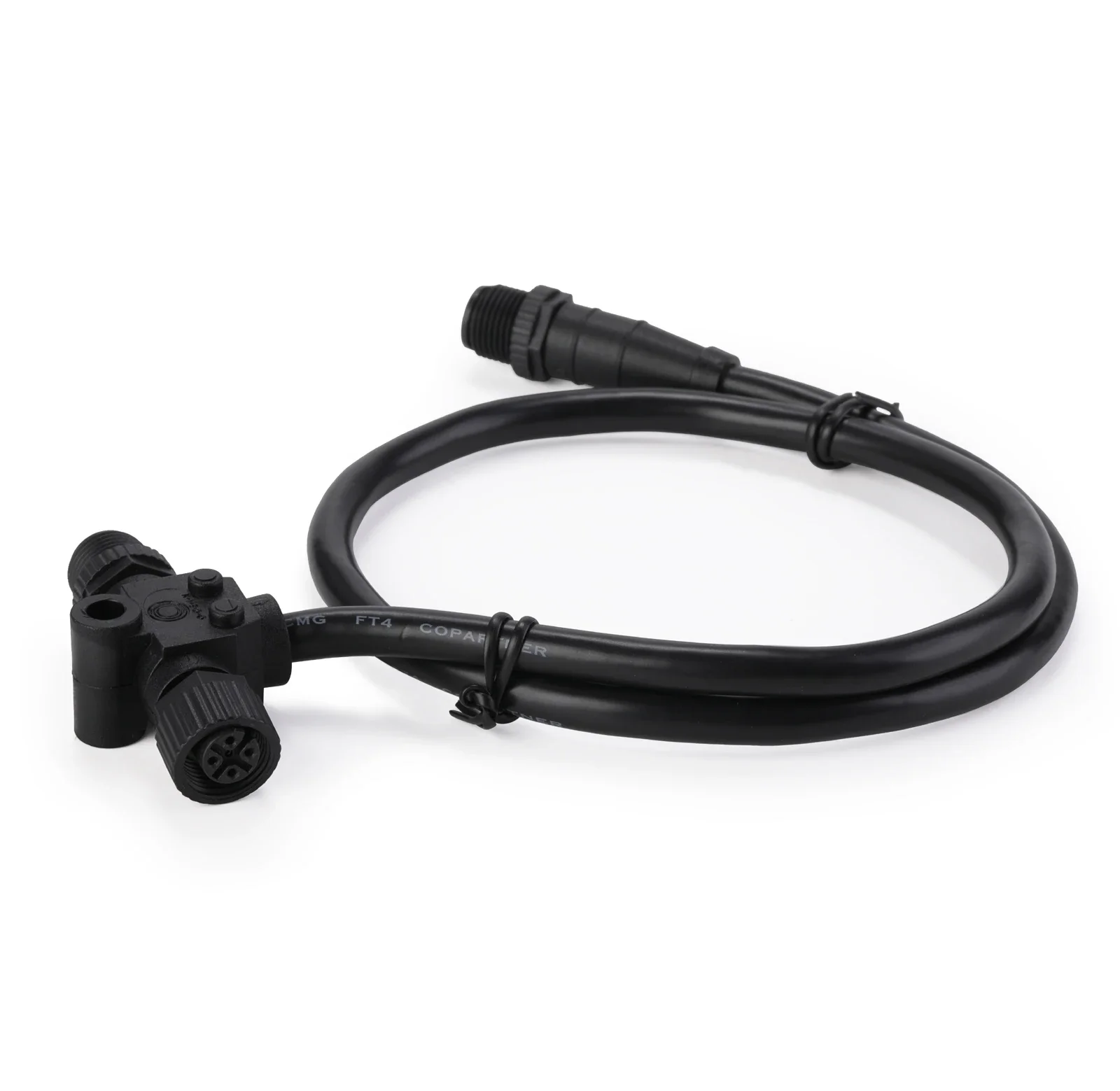 Фото Комплект NMEA2000 (N2k) Тройник морского класса, силовой кабель с Т-образным разъемом и предохранителем для сетей Lowrance Navico Garmin (1,56 футов) №4