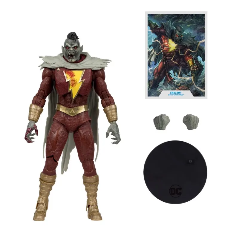 Игрушки McFarlane DC Multiverse Shazam (DC Vs вампиры) Золотая этикетка 7 дюймов фигурки героев