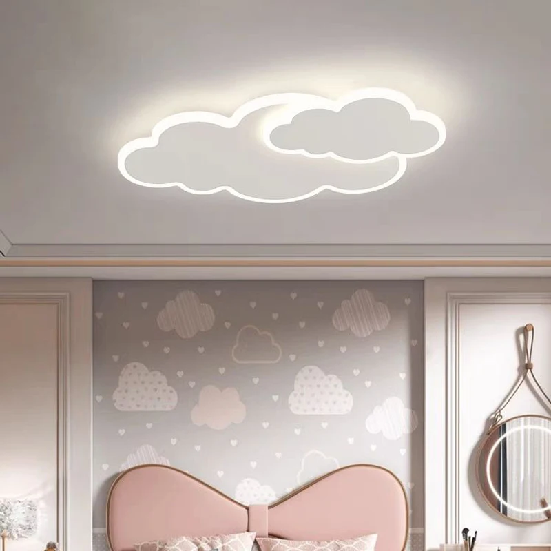 Светодиодные потолочные светильники с белыми облаками для комнаты мальчика и