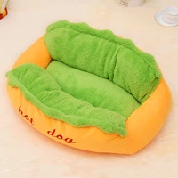 hot dog bed various size large dog lounger bed soft warm cat sofa mat deep sleep winter cattery pet cushion doghouse washable d