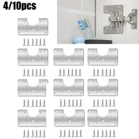 410pcs cabinet hinge repair plate set with hole stainless steel drawer furniture for home hardware furniture fittings kit