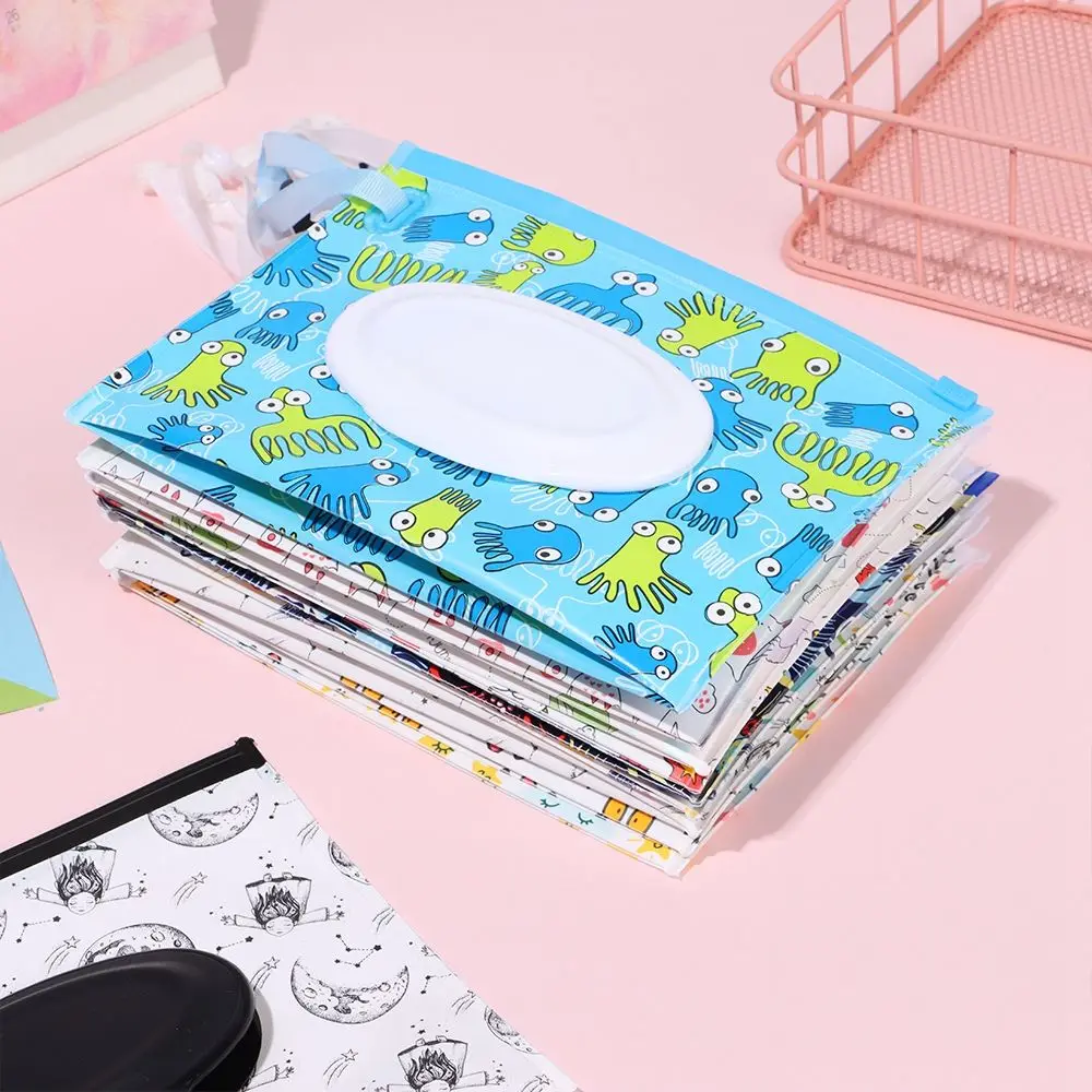 

Cartoon Cute Portable Travel Reusable Eco-friendly Wipes Container Wet Wipes Box Wet Wipes Bag Wipes Case